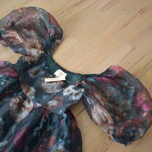 Francesca's Alana Floral Babydoll Mini Dress